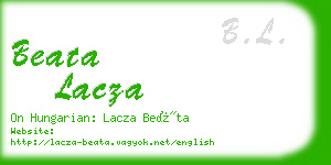 beata lacza business card